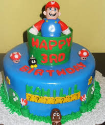 Birthday cake made for my son's super mario birthday party. Fondant Super Mario Themed Birthday Cake Mario Birthday Cake Super Mario Birthday Boy Birthday Cake