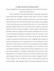 A critique is usually written in response to a creative work, such as a novel, a film, poetry, or a painting. Critique Of Dead Stars Docx U201c A Critique Of Dead Stars By Paz Marquez Benitez U201d Written By Brigette Borromeo L Angelo Quisumbing Al Chinie Salvador Course Hero