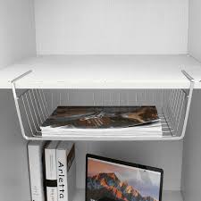 This collection features an inspiring variety of colorful. Under Hanging Shelf Wire Storage Baskets Kitchen Pantry Desk Cabinet Cupboard Rack Organizer Alexnld Com