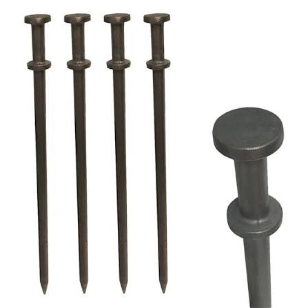 Amazon.com: Moose Supply Heavy Duty Double Head Tent Stakes, 1 x 36 inch,  25 Pack | Steel Tent Stakes, Versatile Ground Spikes to Anchor Commercial  Inflatables, Party Tents, and Outdoor Camping Shelters :