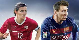 Christine margaret sinclair oc is a canadian professional soccer player and captain of both the portland thorns fc in the national women's s. Christine Sinclair Joins Messi On The Fifa 16 Cover Of Canada