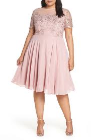Plus Size Women S Chi Chi London Embroidered Bodice Party Dress Size 14w Pink Fit And Flare Cocktail Dress Plus Size Wedding Guest Dresses Plus Size Dresses