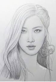 Drawing Of Rose Portre Kara Kalem Portre Cizim Sac