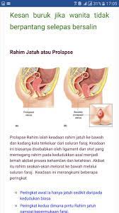 Itu adalah antara simptom peranakan atau rahim jatuh. Urut Bersalin Kakmek Rahim Jatuh
