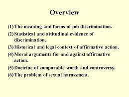 Job Discrimination Overview 1 The Meaning And Forms Of Job Discrimination 2 Statistical And Attitudinal Evidence Of Discrimination 3 Historical Ppt Download