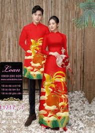 Vải áo dài tết nam nữ 11717 - Shop vải áo dài Loan