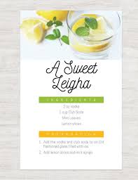 Printable Cocktail Recipe Template For Adobe Indesign Etsy Recipe Template Food Printables Cookbook Template