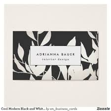 Black And White Business Card Background Cool Modern Black And White Leaves Business Card Stylish Artistic Leaf Pattern Of Silver Leaves On Black Backgroun Black And White Leaves White Leaf Cool Stuff