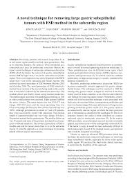 We did not find results for: Pdf A Novel Technique For Removing Large Gastric Subepithelial Tumors With Esd Method In The Subcardia Region