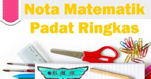 Nota Matematik Padat Ringkas Upsr Tahun 6 Kssr Kbat Mathematics Personal Care
