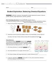 Gizmo comes with an answer key answers for explore learning gizmos.each lesson includes a student exploration sheet, an exploration sheet answer key, a teacher guide, a vocabulary sheet and assessment questions.the assessment questions do not come with an answer key… 1 Balance Turn On Show Histograms The Equation Is Balanced When There Are Equal Course Hero