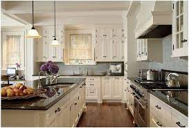 White Kitchen Dark Granite Ivory Kitchen Cabinets Home Kitchens Ivory Kitchen