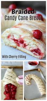 Try our cherry stuffed braided bread with a free bread mix. Candy Cane Braided Bread Recipe With Cherry Filling