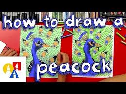 Learn How To Draw A Peacock With Us This Is A Super Fun Activity To Do With Kids And It S Really Easy To Fol Art For Kids Hub Art Lessons Art