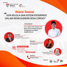 Sehubungan dengan akan diadakannya acara dies natalis setiap tahunnya di sekolah kita yang tercinta, maka kami bermaksud mengundang saudara/saudari. Undangan Webinar Tata Kelola Dan Sistem Enterprise Atau Organisasi Dalam Mewujudkan Desa Cerdas Kemahasiswaan It Telkom