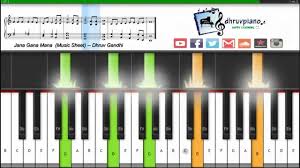 Jana Gana Mana Indian National Anthem Easy Piano Tutorial Free Music Sheet Midi Youtube