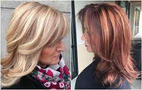 Mittellanges Haar Stufig Geschnitten Highlights Damen Ab 50 Modische Frisuren Frisuren Mittellanges Haar Ab 50 Mittellanges Haar Ab 50