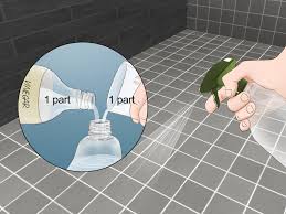 Mix equal parts hydrogen peroxide and water in a spray bottle for easier application on the grout. 4 Ways To Clean Mold From Grout Wikihow