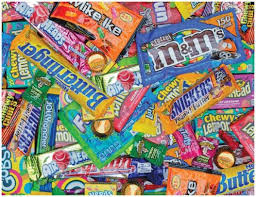 Keep your mind sharp with tasty puzzle games! Sweet Tooth Springbok 1000 Pieces Colorful Candy Bar Jigsaw Puzzles Candy Bar Wrappers