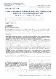 Pdf A Study On Assessment Of Awareness On Generic Drugs Among Doctors In A Tertiary Care Teaching Hospital In North India Where risks or harms is the reason for withdrawal. generic drugs among doctors
