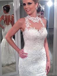 ✅ browse our daily deals for even more savings! Affordable Mermaid High Neck Sleeveless Lace Floor Length Tulle Wedding Dress Victoriagowns