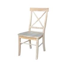 International Concepts Unfinished Wood X Back Dining Chair Set Of 2 Unfinished Dining Chairs Farmhouse Dining Chairs Dining Chairs