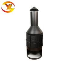 The chiminea is made of 14 gauge steel and painted (powder coated) in a satin black this thick plate build will last for ages compared to thin sheet metal pits commercially available. Outdoor Large Metal Bbq Fire Pit With Chimney Buy Bbq Firepit Large Firepit Fire Pit With Chimney Product On Alibaba Com