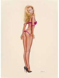 Striptease (act of slowly taking off one's clothes to sexually arouse the viewer). Carlos Cartagena Blonde Strip Tease Mutualart
