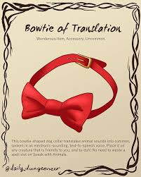 Bow Tie Of Translation Dnd Pathfinder Fantasyart Dndart Ttrpg Ttrpgart Dnd Dragons Dungeons And Dragons Homebrew Dungeons And Dragons