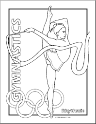 Coloring Page Summer Olympics Gymnastics Rhythmic Abcteach Summer Olympics Crafts Olympic Crafts Olympic Gymnastics