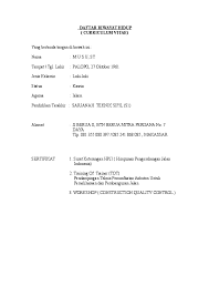Contoh cv teknik sipil adalah gambar curriculum vitae berdefinisi tinggi dan memiliki ukuran 768x1024. Doc Daftar Riwayat Hidup Curriculum Vitae Musu St Academia Edu