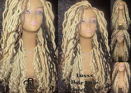 Black And Platinum Blonde Faux Locs Blonde Goddess Locs Honey Platinum Black And Dark Skin Crochet Ombre Long Short Box Braids Golden Shaved S Synthetic Dreadlock Wig Dreadlock Wig Wig Hairstyles