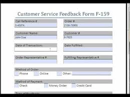 Customer feedback form is a simple web form that incorporates few questions relevant for a particular business that is usually shared via email or displayed on a prominent place on a website. Customer Service Feedback Form F 159 Youtube