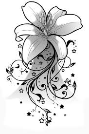 Unique Black Lily Flower Tattoo Stencil By Albi Png 432 648 Tatuirovki S Cvetami Risunok Tatuirovok Tatuirovka V Vide Cvetka