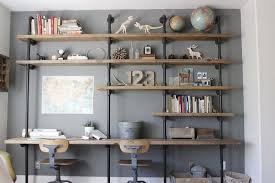 Bookcases for any room in your home. Pipe And Wood Bookshelf Desk Shelves