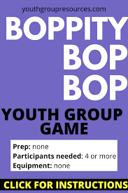When they are gone the group picks a leader who will lead actions that everyone else has to follow. Boppity Bop Bop Youth Group Games Group Games For Kids Youth Group