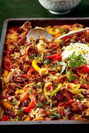Ein Blech Fur Alle Ofenreisfleisch Rezept Lecker Rezept Rezepte Reisfleisch Rezept Essensrezepte