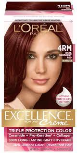 L Oreal Paris Excellence Creme 4rm Dark Mahogany Red 1 Kit Hair Color Mahogany Trendy Hair Color Hair Color Auburn