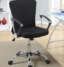 Desk Chairs With Wheels And Arms Swivel Chair Black Home Office Rolling Computer Poundex Office Chairs For Sale Furniture Chair