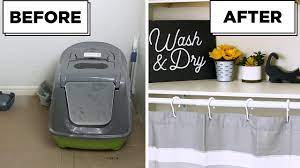 Aug 22, 2020 · to do this, install a small cat door that is big enough for your cat, but not for your dogs. Cat Room Laundry Room Makeover Youtube