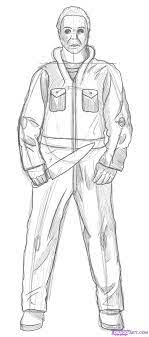 Halloween coloring pages for adults justcolor. How To Draw Michael Myers From Halloween Step 5 Michael Myers Coloring Pages Coloring Pages Michael Myers