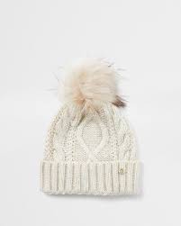 Maybe you would like to learn more about one of these? Beige Cable Knit Beanie Hat River Island