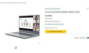 The medion akoya e7216 (md98550) is a big laptop with a 17.3in screen and it's not suitable as an everyday mobile solution; Medion Akoya E15308 249 Euro Notebook Und Mehr Im Schnappchen Check Pc Magazin