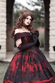 Gothic Belle Rot Schwarz Spitze Fantasy Kleid Hochzeit Etsy In 2020 Fantasy Gowns Victorian Gown Gothic Fashion