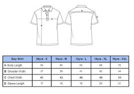 75 Cogent Boys Sizing Chart Shirts