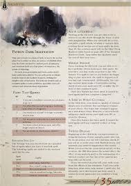 Dnd 5e Homebrew Dark Imagination Patron Warlock By Stridert Dnd 5e Homebrew Warlock Dnd Home Brewing