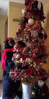 2013 Black Bear Tree Christmas Tree Decorations Red Christmas Tree