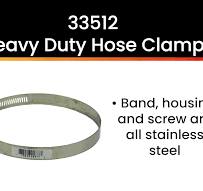 Amazon.com: Pro Tie 33512 SAE Size 072 Range 4-Inch-5-Inch Heavy Duty All  Stainless Hose Clamp, 4-Pack : Industrial & Scientific