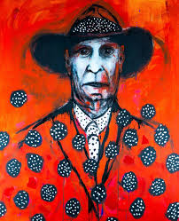 This is another portrait of Uncle Rob Bryant I did for the Archibald but  did not submit. Uncle Rob Bryant, a Gumbaynggirr Warrior (NSW North Coast),  was a founding General Manager and