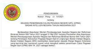 Surat keterangan belum menikah adalah salah satu syarat administrasi yang dapat digunakan untuk berbagai keperluan. Cpns Badan Intelijen Negara Tahun 2021